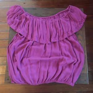 Purple off the shoulder top